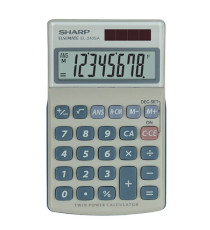 Sharp - Calcolatrice tascabile - EL240SAB Bianco/Grigio - 8 cifre