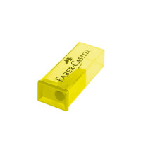 Temperamatite con contenitore - 1 foro - Faber-Castell - conf. 25 pezzi