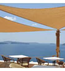Tenda a vela triangolare ombreggiante - 5 x 5 x 5 m - PL - cenere - X-Robust