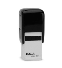 Timbro Printer Q 24 - 24 x 24 mm - 6 righe - quadrato - autoinchiostrante - nero - Colop