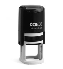 Timbro Printer R24 - diametro 24 mm - 4 righe - personalizzabile - autoinchiostrante - Colop