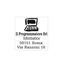 Timbro quadrato 4923 - personalizzabile - 30 x 30 mm - 7 righe - autoinchiostrante - Trodat