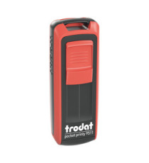 Timbro tascabile Pocket Printy 9512 - personalizzabile - 47 x 18 mm - 5 righe - autoinchiostrante - Trodat