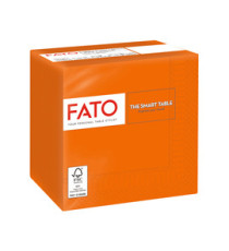 Tovagliolo - carta - 24 x 24 cm - 2 veli - arancio - Fato - conf. 100 pezzi