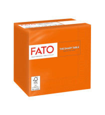 Tovagliolo - carta - 24 x 24 cm - 2 veli - arancio - Fato - conf. 100 pezzi