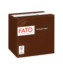 Tovagliolo - carta - 24 x 24 cm - 2 veli - cioccolato - Fato - conf. 100 pezzi