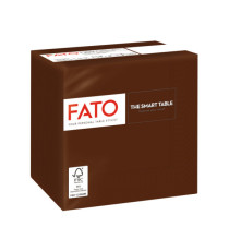 Tovagliolo - carta - 24 x 24 cm - 2 veli - cioccolato - Fato - conf. 100 pezzi