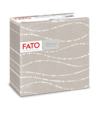 Tovagliolo linea AirLaid - carta - 40 x 40 cm - perla / tortora - Fato - conf. 50 pezzi