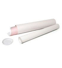 Tubo portadisegni - diametro 6 cm - H 74 cm - cartone - bianco - IKona+