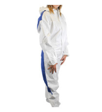 Tuta monouso Shield Dual - taglia M - laminato - bianco - Worker