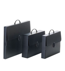 Valigetta Polionda Every Line Total Black - 27x37,5 cm - dorso 5 cm - Favorit