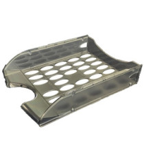 Vaschetta portacorrispondenza forata E040 - 26 x 34,5 x 6,5 cm - fumé trasparente - Fellowes