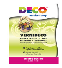 Vernice spray - trasparente - effetto laccato e ceramico - 400ml - DECO