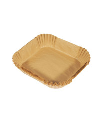 Vaschette cartaforno per friggitrice ad aria - in astuccio - 20 x 20 x 4,5 cm - avana - Perfetto Kitchen - conf. 50 pezz