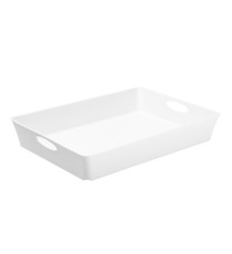 Vassoio multiuso Living Box - 37,5 x 26,6 cm - altezza 6 cm - bianco - Rotho