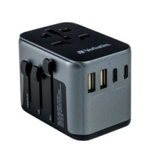 Verbatim - Adattatore da viaggio UTA-03 PD30W / QC / 2xUSB / 2xType-C