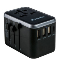 Verbatim - Adattatore da viaggio UTA-04 PD61W / QC / 3xUSB / 2xType-C