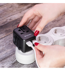 Verbatim - Adattatore viaggio UTA-02 con 2 x USB-A