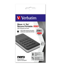 Verbatim - Memoria SSD portatile Store 'N'Go Usb 3.1 - con tastierino numerico - 53402 - 256GB