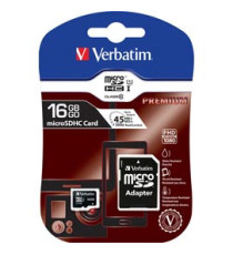 Verbatim - Micro SDHC Classe 10 fino a 45mb/sec - 44082 - 16GB
