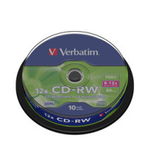 Verbatim - Scatola 10 CD-RW DataLife Plus - 8X-10X - serigrafato - 43480 - 700MB