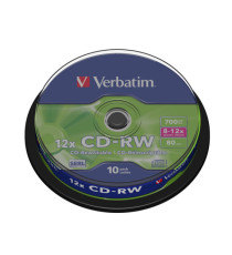Verbatim - Scatola 10 CD-RW DataLife Plus - 8X-10X - serigrafato - 43480 - 700MB