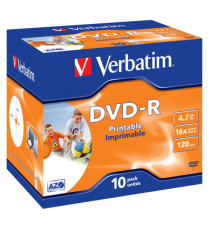 Verbatim - Scatola 10 DVD-R - Jewel Case - 43521 - 4,7GB