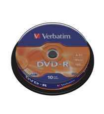 Verbatim - Scatola 10 DVD-R - serigrafato - 43523 - 4,7GB