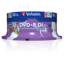 Verbatim - Scatola 25 DVD+R Dual Layer - serigrafato Spindle - 43667 - 8,5GB