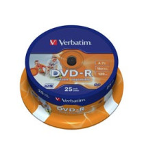 Verbatim - Scatola 25 DVD-R - stampabile - 43538 - 4,7GB