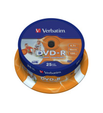 Verbatim - Scatola 25 DVD-R - stampabile - 43538 - 4,7GB