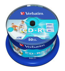 Verbatim - Scatola 50 CD-R Bulk Data Life Plus - spindle 1X/52X - 43438 -700MB