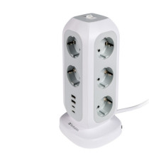 Verbatim - torre di alimentazione - multi-spina EUPT-01 con 2 x USB-C / 2 x USB-A