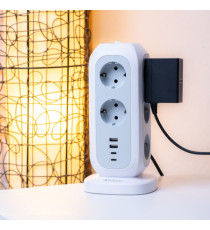 Verbatim - torre di alimentazione - multi-spina EUPT-01 con 2 x USB-C / 2 x USB-A
