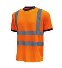 T-shirt alta visibilità Glitter - taglia L - arancio fluo - U-Power - conf. 3 pezzi