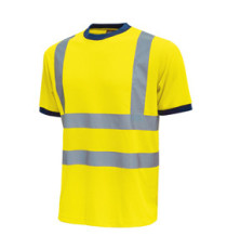 T-shirt alta visibilità Glitter - taglia XL - giallo fluo - U-Power - conf. 3 pezzi