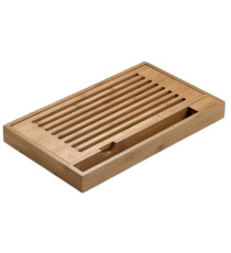 Tagliere antibriciole - 40 x 24 x 4 cm - bamboo - naturale - Leone