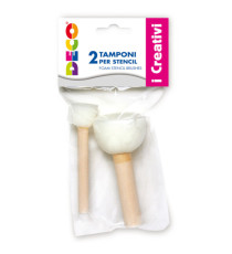 Tampone in spugna per stencil - ø 2- 4 cm - Deco - blister 2 pezzi