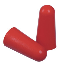 Tappi auricolari monouso - diametro 12 mm - SNR 37 dB - rosso - Deltaplus - dispenser da 200 paia