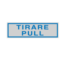 Targhetta adesiva - TIRARE PULL - 16,5 x 5 cm - Cartelli Segnalatori