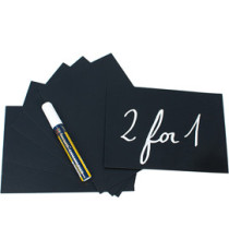 Targhette -15 x 21 cm (A5) - nero - Securit - set 10 pezzi