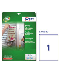 Tasche adesive L7083 - permanenti - 21 x 29,7 cm - trasparente - Avery - conf. 10 pezzi