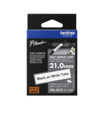 Brother - Nastro - Bianco/Nero -HSE251E - 21mm x 1,5mt