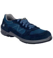 Calzatura di sicurezza Como2 S1P SR - pelle scamosciata/poliestere mesh - numero 46 - blu - Deltaplus