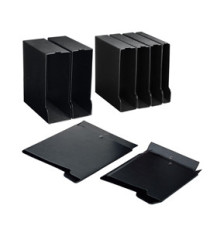 Custodia per raccoglitori 25 - dorso 3,5 cm - nero - Sei rota