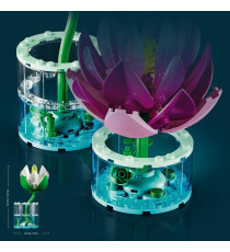 Lego The Botanical Collection - Ninfee - Lego 11511 Piante Artificiali con Fiori in 2 Vasi Trasparenti Anni 9+ 259pz