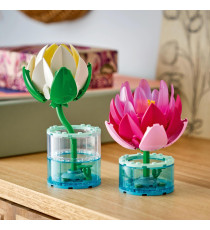 Lego The Botanical Collection - Ninfee - Lego 11511 Piante Artificiali con Fiori in 2 Vasi Trasparenti Anni 9+ 259pz