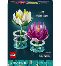 Lego The Botanical Collection - Ninfee - Lego 11511 Piante Artificiali con Fiori in 2 Vasi Trasparenti Anni 9+ 259pz