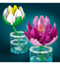 Lego The Botanical Collection - Ninfee - Lego 11511 Piante Artificiali con Fiori in 2 Vasi Trasparenti Anni 9+ 259pz