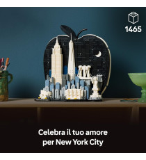 Lego Architecture - New York City – La Grande Mela - Lego 21066 con Empire State Building e Ponte di Brooklyn Anni 18+ 1465pz